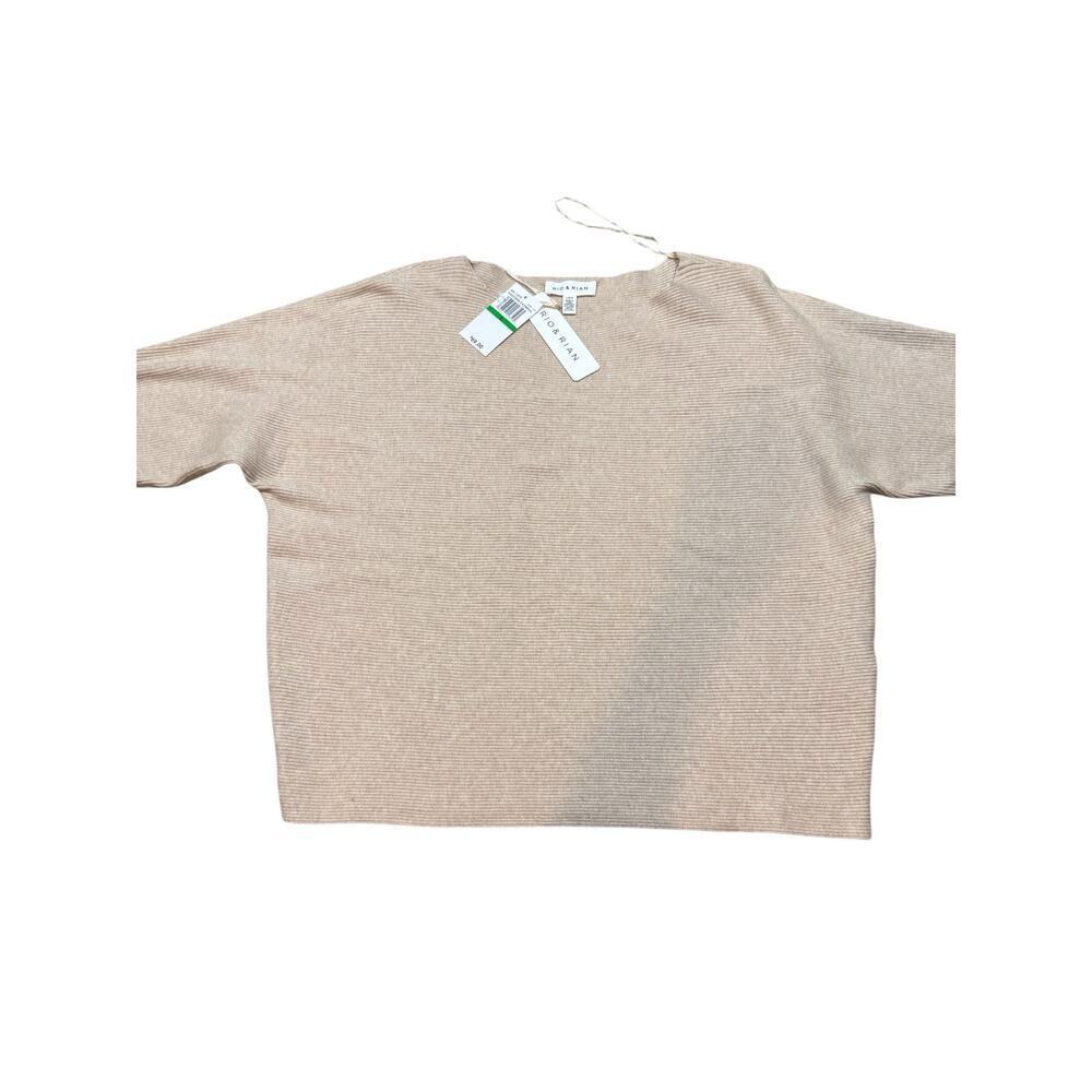 Rio & Rian Sweater Tan Ribbed Size L NWT